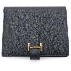 エルメス べアン コンパクト ダークパープル✖️アネモネ 2つ折り財布 