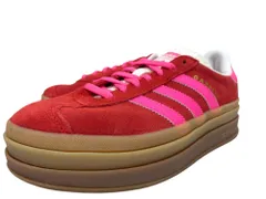 adidas (アディダス) Gazelle Bold ガゼルボールド 厚底 ローカットスニーカー スエード IH7496 23cm US6 レッド系 レディース/045
