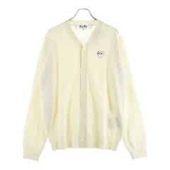 PLAY COMME des GARCONS (プレイコムデギャルソン) V-Neck Cardigan With White Emblem カーディガン ニット AX-N066-051 アイボリーのサムネイル