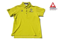 ルコックスポルティフゴルフ LE COQ SPORTIF 中古 ボタンダウン 半袖 ポロシャツ メンズゴルフウェア M イエローライム