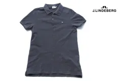 ジェイリンドバーグ J.LINDEBERG 中古 半袖 ポロシャツ スリムフィット RUBI SLIM JL PIQUE メンズ ゴルフウェア S グレー コットン トルコ製