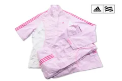 アディダス adidas 中古 ゴルフ テーラーメイドゴルフ レインスーツ 2WAYジャケット×ロングパンツ レディース ゴルフウェア M ピンク