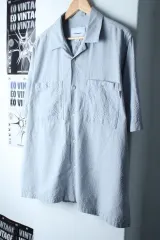 (L-XL) COVERNAT 半袖 KARA Tシャツ シャツ 無地 ライトブルー -77B5のサムネイル