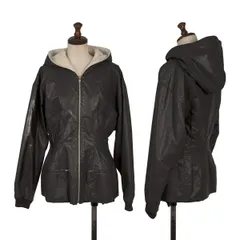 ジャンポールゴルチエJean Paul GAULTIER ウエストシェイプダーツジップフードラバージャケット 黒9のサムネイル