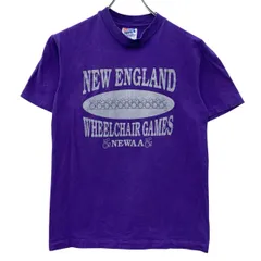 90s USA製 Hanes プリントTシャツ SMALL パープル ヘインズ プルオーバー 90年代 両面プリント コットン100% 夏物 a805-5945のサムネイル