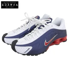 NIKE　ナイキ　新品同様 NIKE SHOX R4 スニーカー シューズ メンズ ネイビー/ホワイト 27.5cm HQ1988-400　27.5
