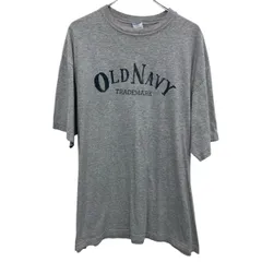メキシコ製 OLD NAVY 半袖 ロゴTシャツ XXL グレー オールドネイビー プルオーバー クルーネック ビッグサイズ カットソー 夏物 a805-6004のサムネイル