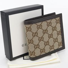 新品未使用 GUCCI グッチ 二つ折り財布GGキャンバス メンズ レディース
