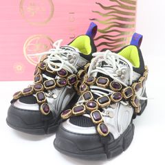 GUCCIグッチ フラッシュトレック スニーカー ビジュー装飾 23.5cm 