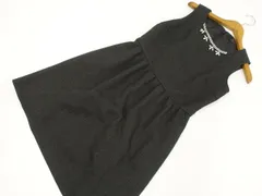 スピック＆スパンノーブル Spick and Span Noble ひざ丈 ノースリーブ ラウンドネック ツイードワンピース 36 ダークグレーのサムネイル