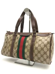 GUCCI　オールドグッチ　ミニボストンバッグ　シェリーライン　GGスプリーム　1665