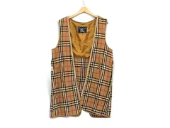 Burberrys バーバリーズ ノバチェック ウール100％ ライナーのみ ベスト アウター 上着 洋服 メンズ レディース ブラウン系 DM9249