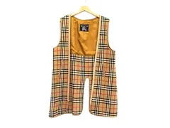 ■美品■ Burberrys バーバリーズ ノバチェック ウール100％ ライナーのみ ベスト アウター 上着 洋服 ブラウン系 DM9813