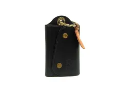 IL BISONTE イルビゾンテ レザー キーケース キーリング 鍵入れ メンズ レディース ブラック系 DM8168