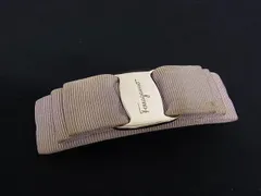 Salvatore Ferragamo フェラガモ ヴァラリボン キャンバス バレッタ ヘアアクセサリー 髪留め レディース ピンク系 DN1439のサムネイル
