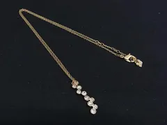 ■新品同様■ SWAROVSKI スワロフスキー クリスタル ラインストーン ネックレス アクセサリー レディース ゴールド系 DN1965