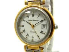 ■稼働品■ CHARLES JOURDAN シャルル ジョルダン 198 7156 SS クォーツ 生活防水 腕時計 ウォッチ シルバー系×ゴールド系 DN1902のサムネイル