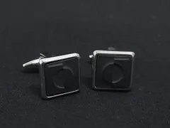 WEDGWOOD ウェッジウッド カフリンクス カフスボタン アクセサリー ビジネス 紳士 メンズ シルバー系×ブラック系 DN1942のサムネイル