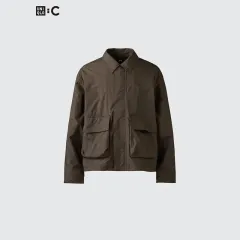 ユニクロ U コットン ショート ブルゾン 38 ダークブラウン XLサイズ