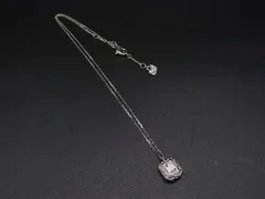 ■極美品■ SWAROVSKI スワロフスキー ラインストーン ネックレス ペンダント アクセサリー レディース シルバー系 DM8255