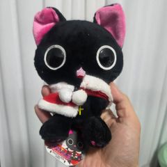 平成レトロ サンエックス 靴下にゃんこ キラキラさくら ぬいぐるみ 黒