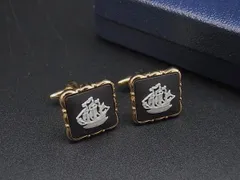 WEDGWOOD ウェッジウッド ジャスパー カフスボタン カフリンクス アクセサリー ゴールド系×ブラック系 DM8321のサムネイル