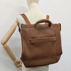 COLE HAAN コールハーン 3way バッグ レザー ショルダー リュック バックパック 茶色 レディース #23767