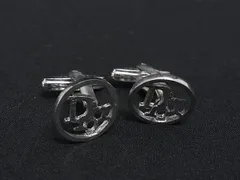 ChristianDior クリスチャンディオール カフリンクス カフスボタン ビジネス 紳士 メンズ レディース シルバー系 DN3467のサムネイル