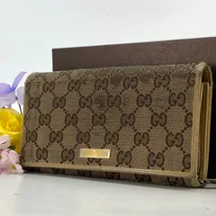 グッチ 長財布 GGキャンバス 2つ折り  カード 札入れ 小銭GE192
