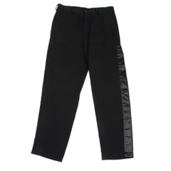ブラックコムデギャルソンBLACK COMME des GARCONS ポリサイドラインパンツ 黒Lのサムネイル