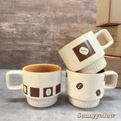レトロポップ コーヒー柄 マグカップ 3個セット