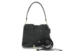 COACH コーチ ハンドバッグ ハンナ CH537 ブラック レザー パイソン型押しレザー レディース 2WAY ゴールド金具 美品