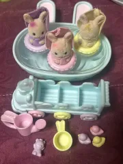 Sylvanian Families 三つ子のバスタイム PLAY SET まとめ ミルク うさぎ