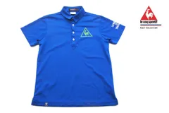 ルコックスポルティフ ゴルフ LE COQ SPORTIF 中古 半袖 ポロシャツ M ブルー