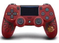[중고]PS4 하드 무선 컨트롤러 DUALSHOCK4 MONSTER HUNTER: WORLD LIOLAEUS EDITION
