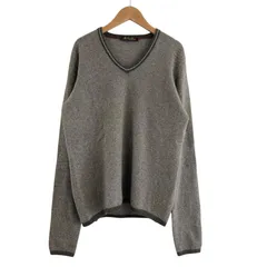 美品 LoLo Piana ロロ ピアーナ カシミヤ100% ニット セーター メランジ Vネック グレー イタリア製 46 M相当 メンズのサムネイル