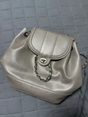 チェーンストラップ シルバー 巾着 ショルダーバッグ