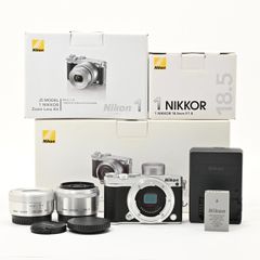 Nikon j5 シルバー セット(追加レンズ)ダブルレンズキット - メルカリ