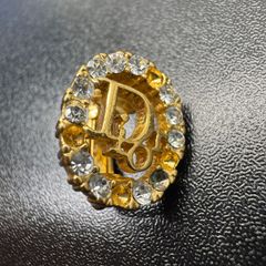 希少 クリスチャンディオール Dior アニマル カメ ビジュー ブローチ