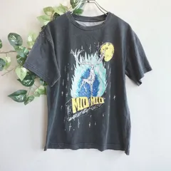 美品✨ インポートアンドセレクト Import & Select Tシャツ Y2K 00s 平成レトロ 動物柄 アニマルプリント 鹿 ムーンプリント 月 グラフィックT プリントT フェードブラック ストリート カジュアル ヴィンテージ風 ミスティックのサムネイル