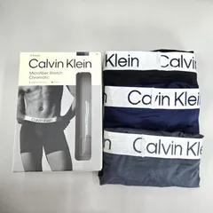 訳あり 新品未使用 カルバンクライン ボクサーパンツ 3枚 3枚セット Mサイズ 下着 メンズ ボクサー パンツ 前閉じロゴ 無地 ボーダー Calvin Klein Trunk Microfiber 3Pack NP2741O [260515-31]