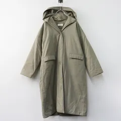エヴァムエヴァ evam eva padding hooded long coat パディングフーディーロングコート 1┃カーキベージュ【2400014958584】のサムネイル