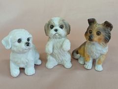 V39 ヴィンテージ品 レトロ 加藤工芸 KATO KOGEI CHINA かわいい犬3匹