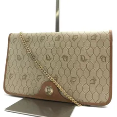 Christian Dior　ディオール　ショルダーバッグ　チェーンショルダー　ロゴ金具　ハニカム　PVC×レザー　1214YSのサムネイル
