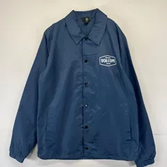 古着 ボルコム VOLCOM ジャケット コーチジャケット プリントロゴ ナイロン スナップ M  ネイビー系 メンズのサムネイル