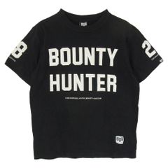 BOUNTY HUNTER 半袖ベースボールシャツ ユニフォーム デカロゴ L黒