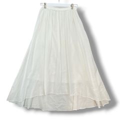 ALAIA paris ホワイト フレアスカート ポリエステル　モード ALAIA paris ホワイト フレアスカート ポリエステル モード - メルカリ