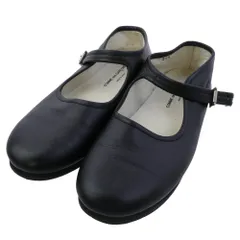 COMME des GARCONS コムデギャルソン 本ライン レザー フラット パンプス ブラック系 24.5cm【中古】のサムネイル