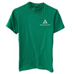 90s USA製 Hanes 半袖 プリントTシャツ S グリーン ヘインズ プルオーバー 90年代 ワンポイント コットン カットソー 夏物 a805-6031のサムネイル