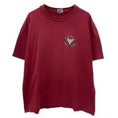 90s Hanes 半袖 プリントTシャツ XL ワインレッド ヘインズ プルオーバー 90年 バックプリント ワンプリント 夏物 a805-6047のサムネイル